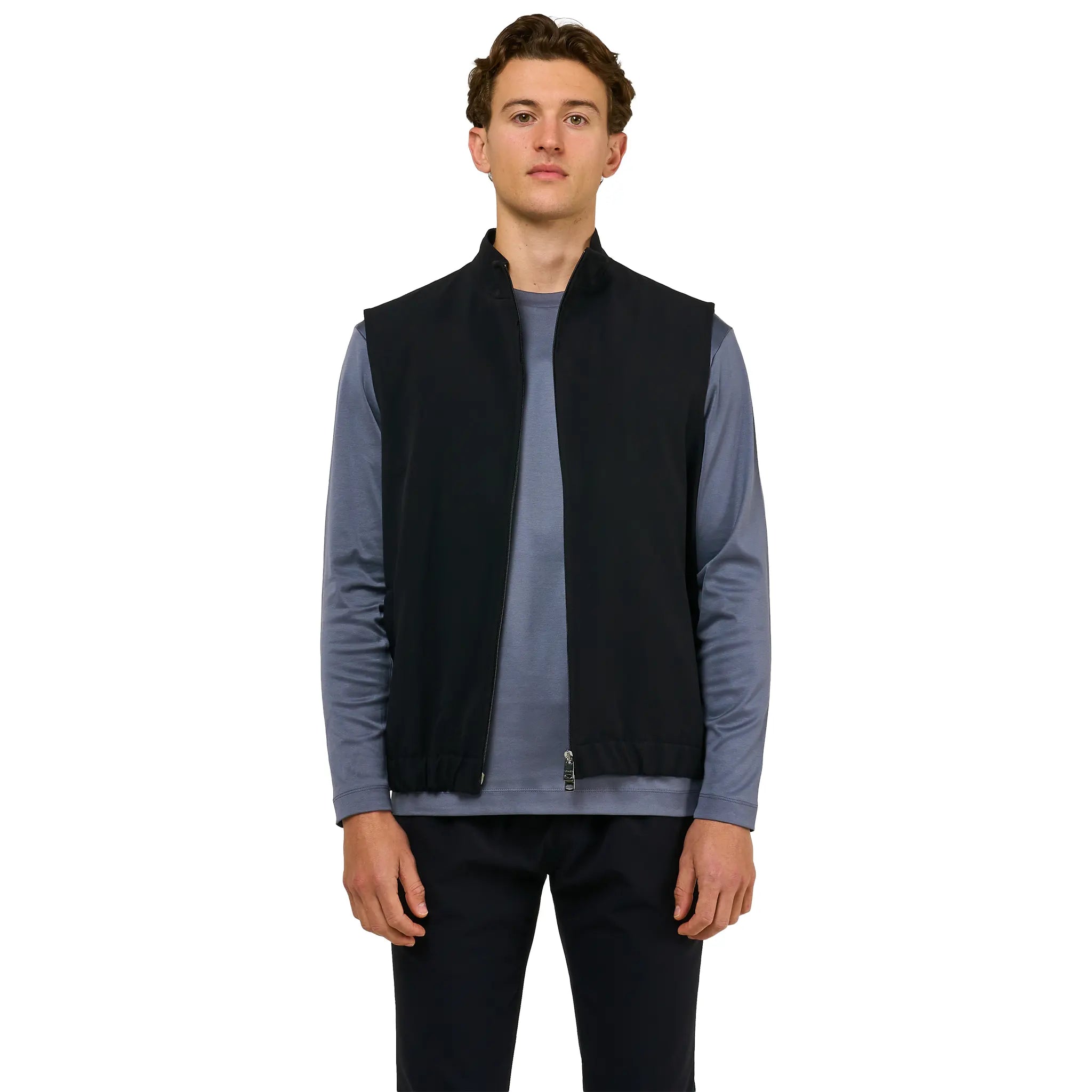 Front View of Loiano Tech Black Gilet